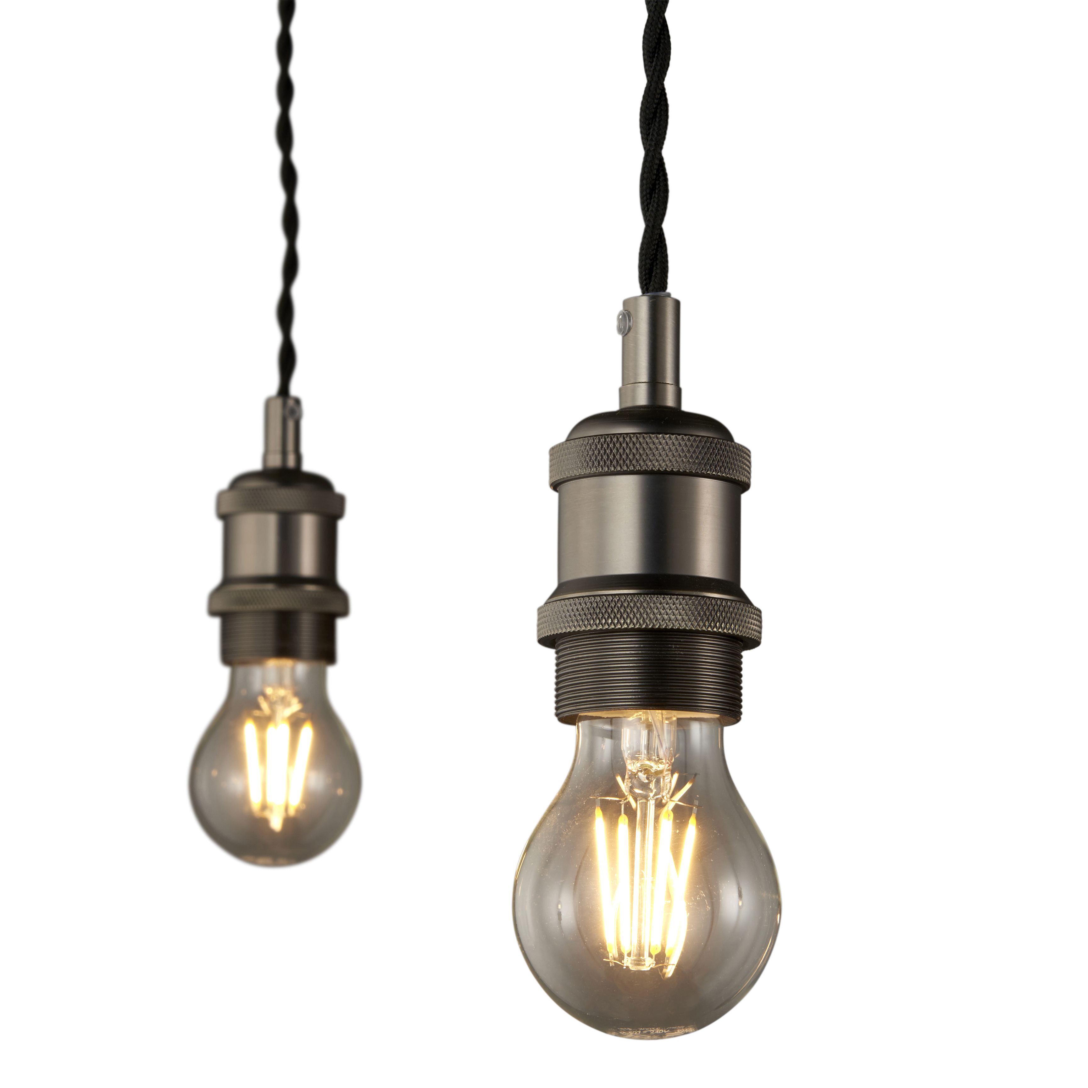 Antique brass effect E27 Pendant set