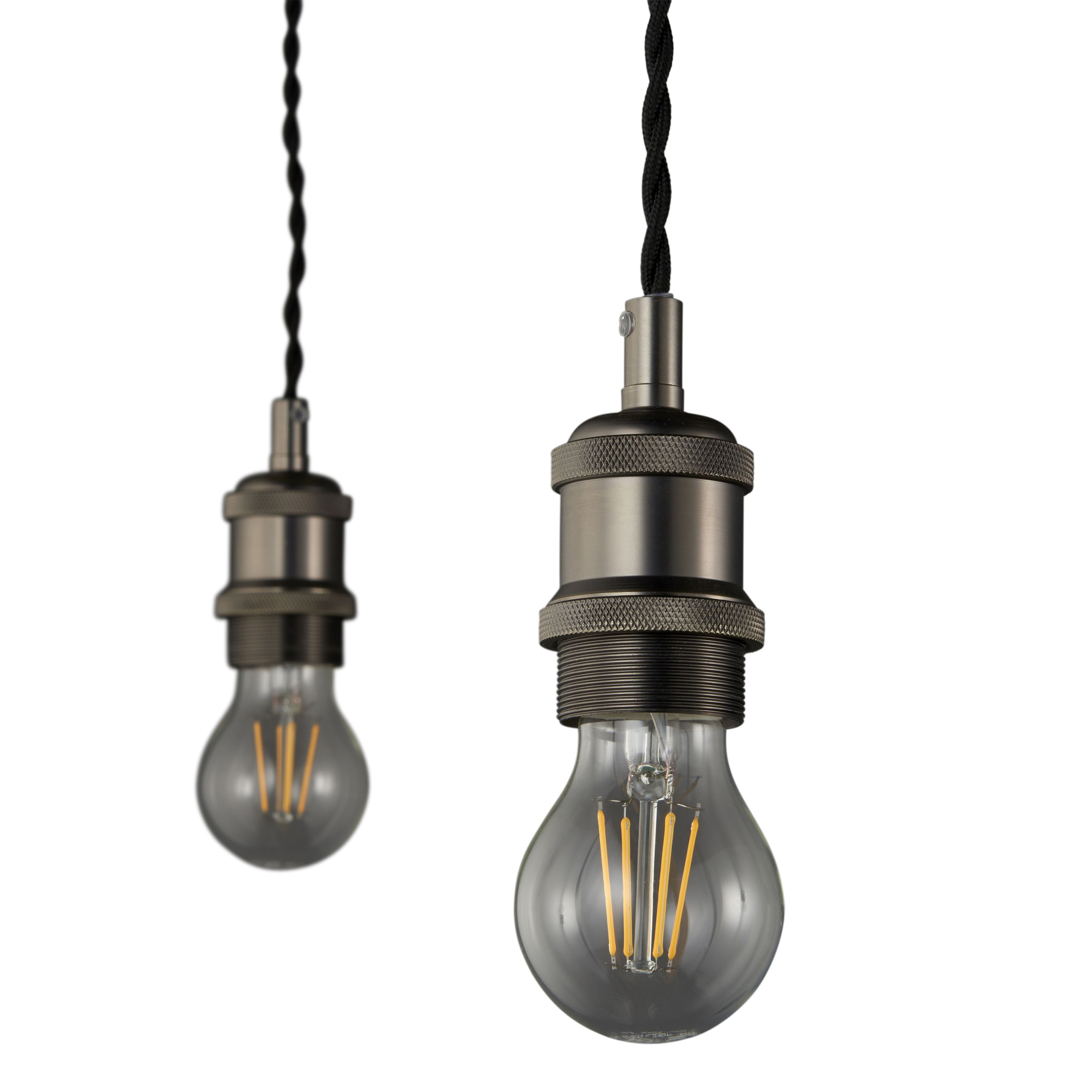 Antique brass effect E27 Pendant set
