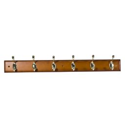 Antique brass effect Hook rail, (L)685mm (H)15mm