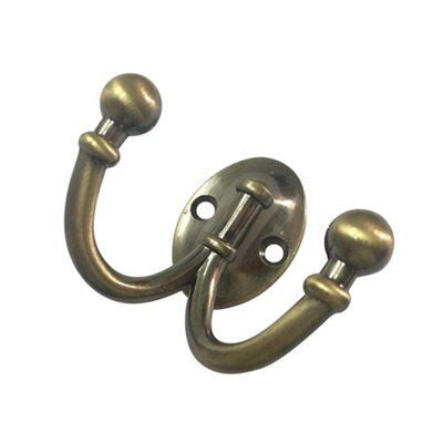Antique brass effect Zinc alloy Double Ball Hook