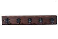 Antique effect & Pine Tudor Hook rail, (L)499mm