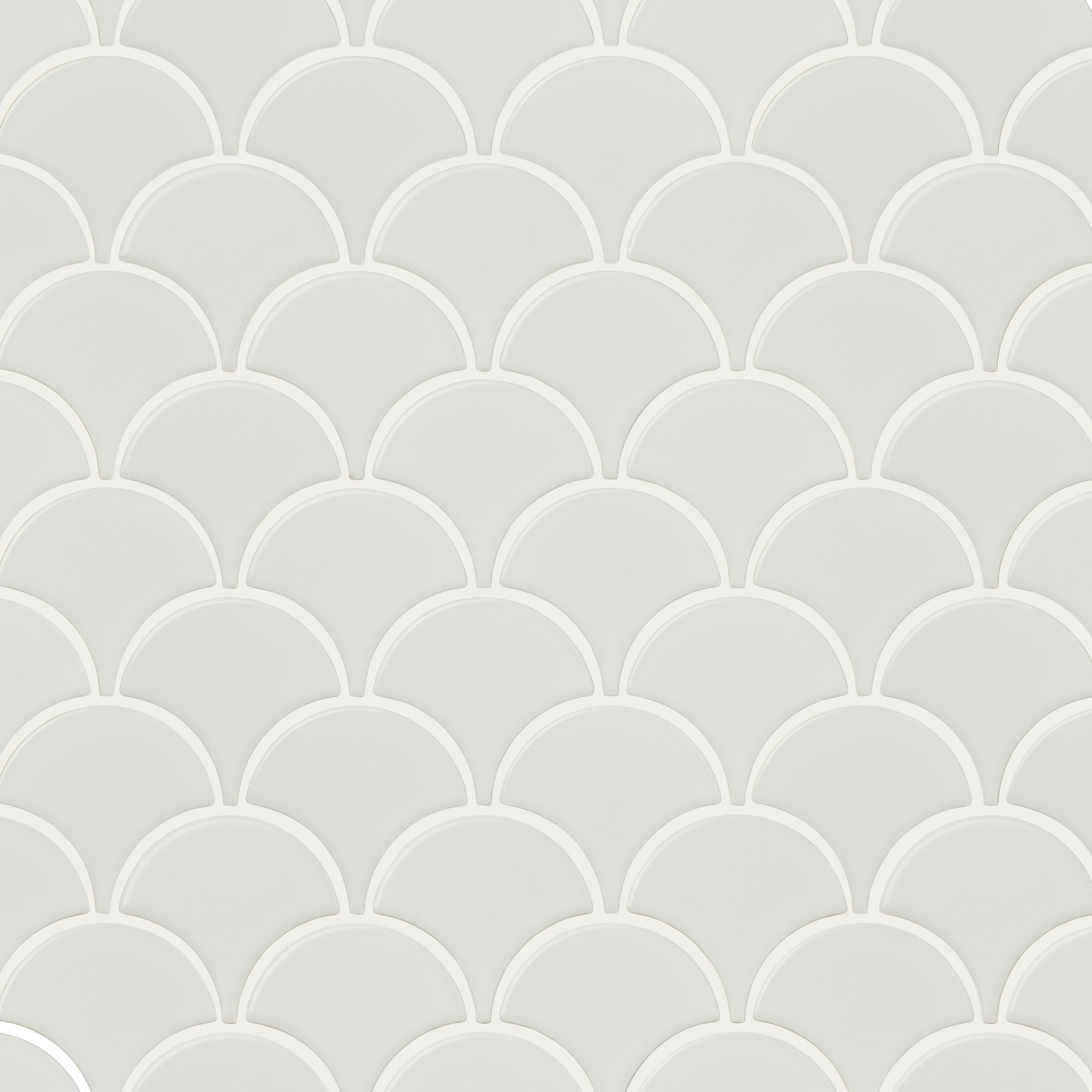 Antova White Ceramic Mosaic tile sheet