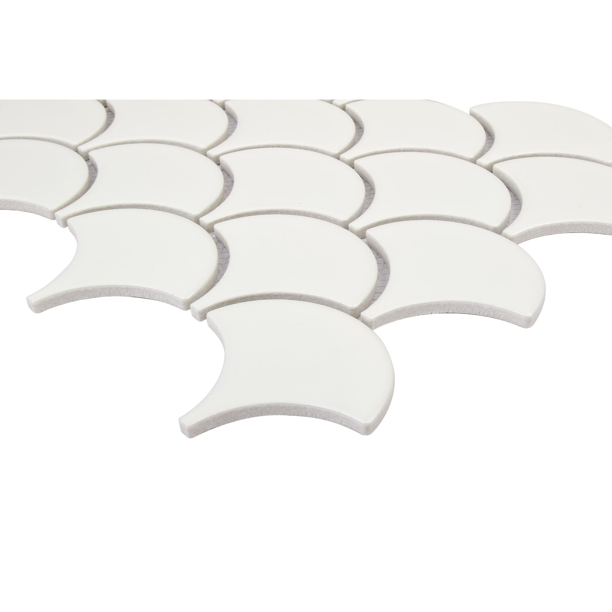 Antova White Ceramic Mosaic tile sheet - 4