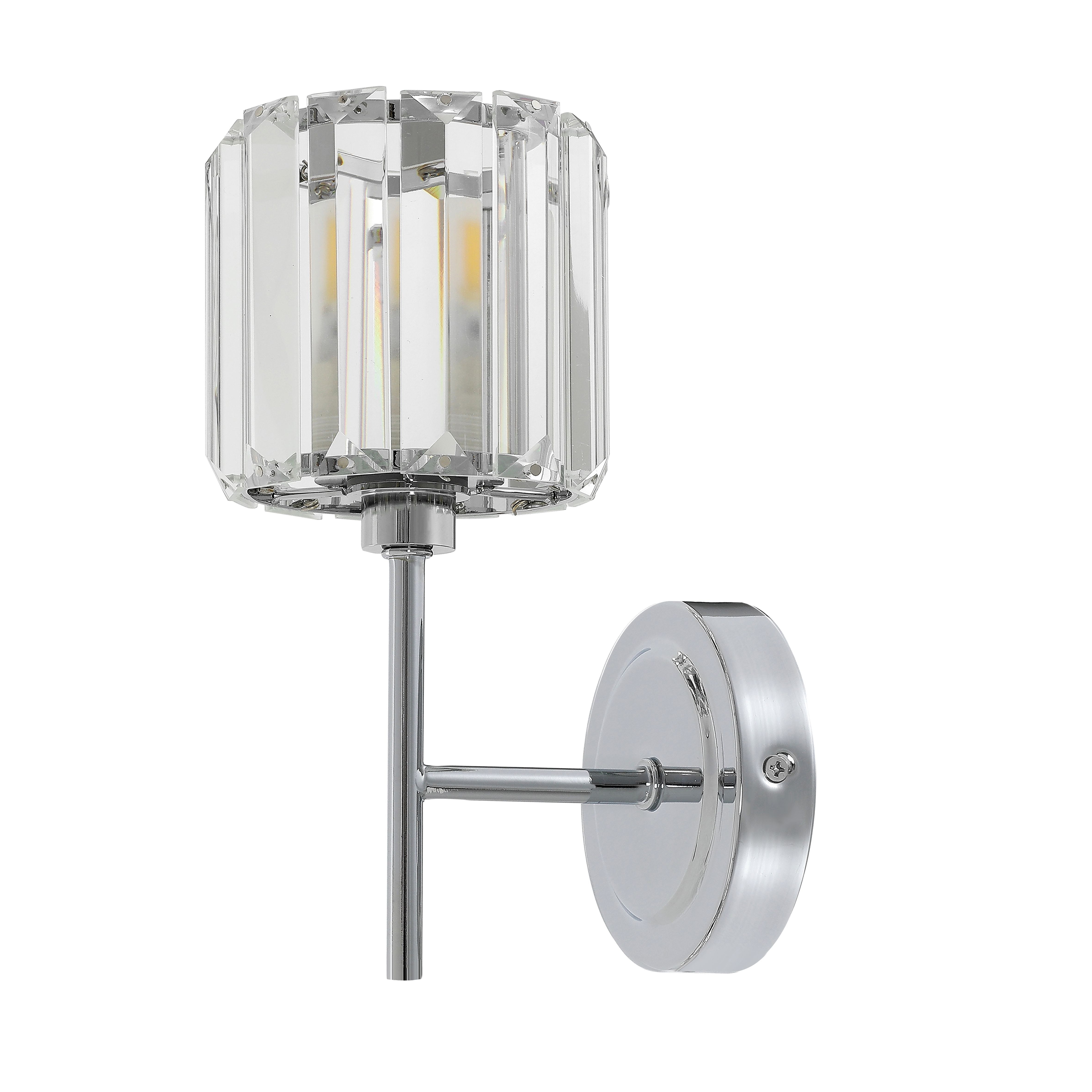 Antpitta Chrome effect Wired LED Bathroom wall light