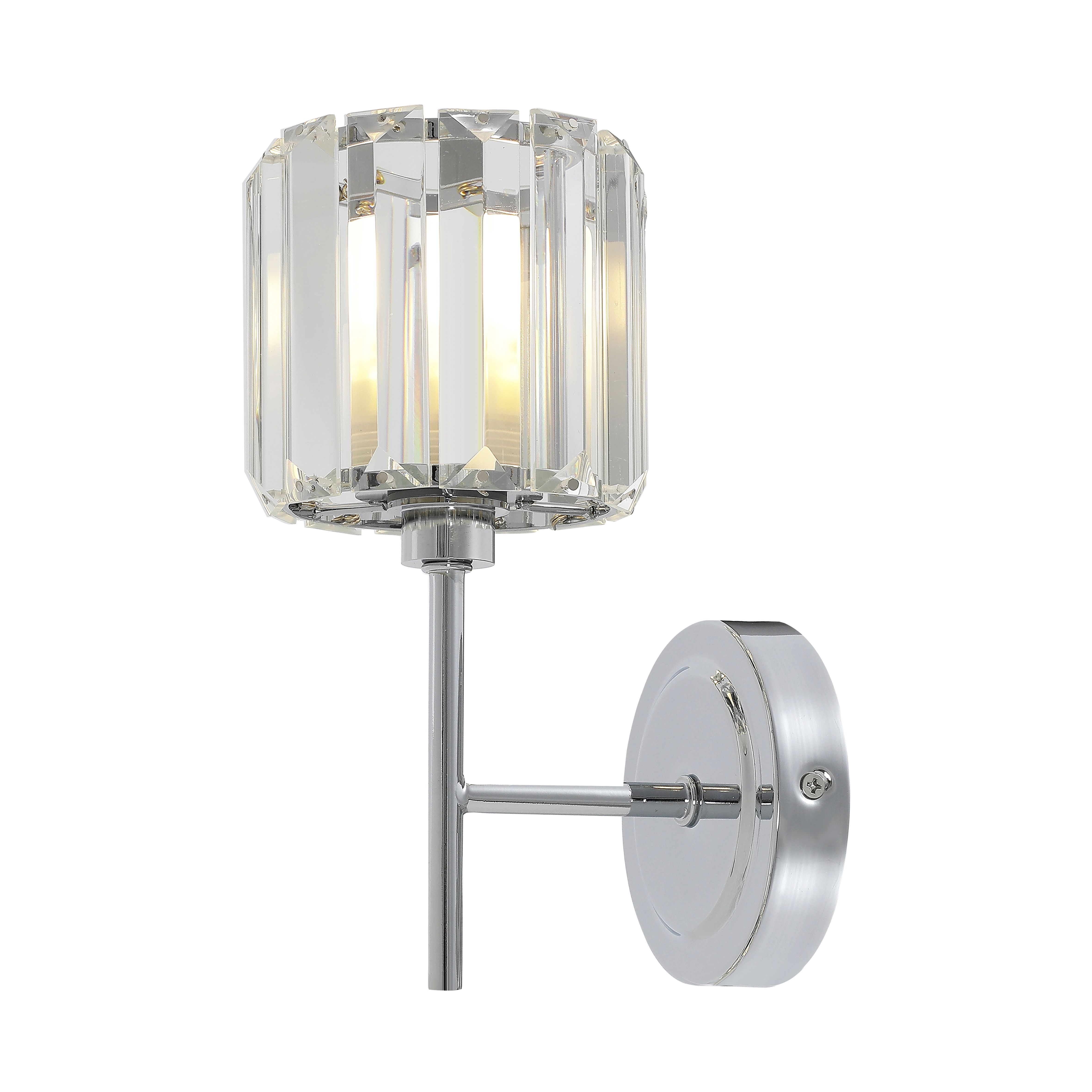 Antpitta Chrome effect Wired LED Bathroom wall light