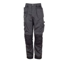 Apache Industrial Wear Grey & black Men's Holster pocket trousers, W38" L31"