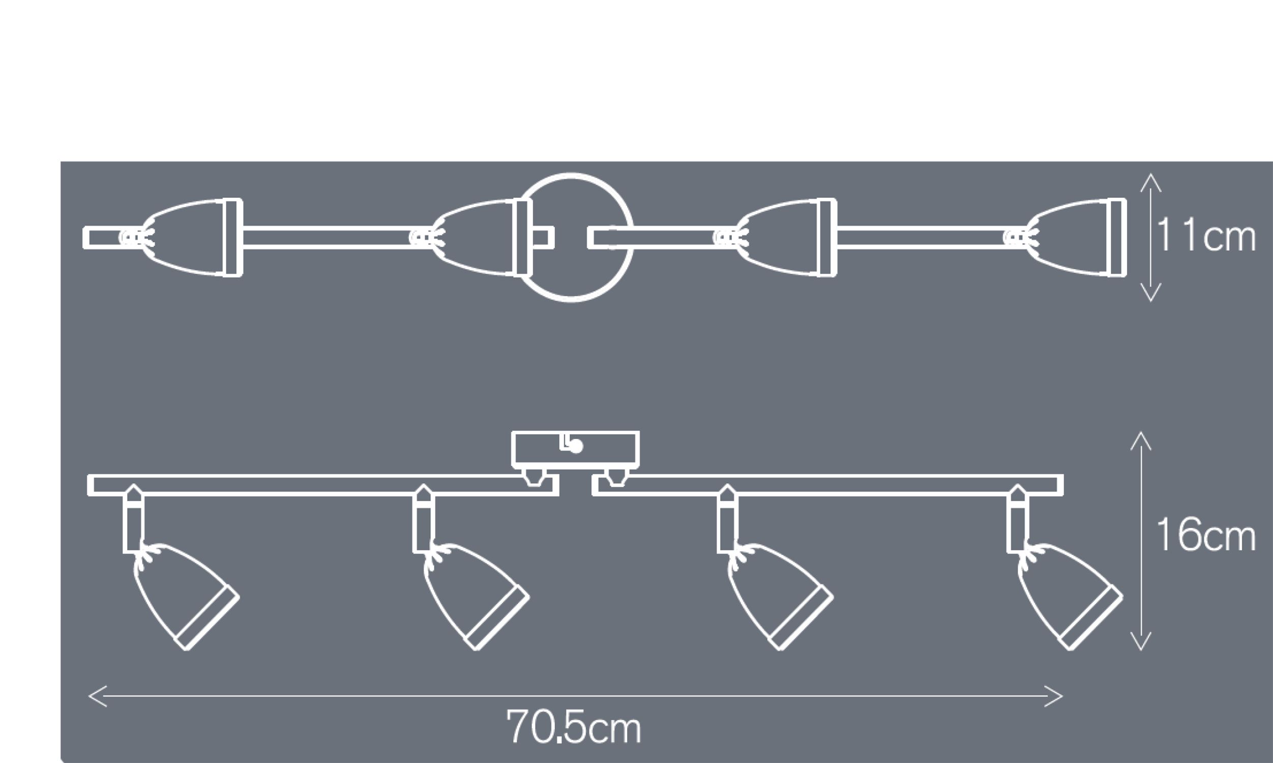 Apheliotes Black 4 Light Spotlight