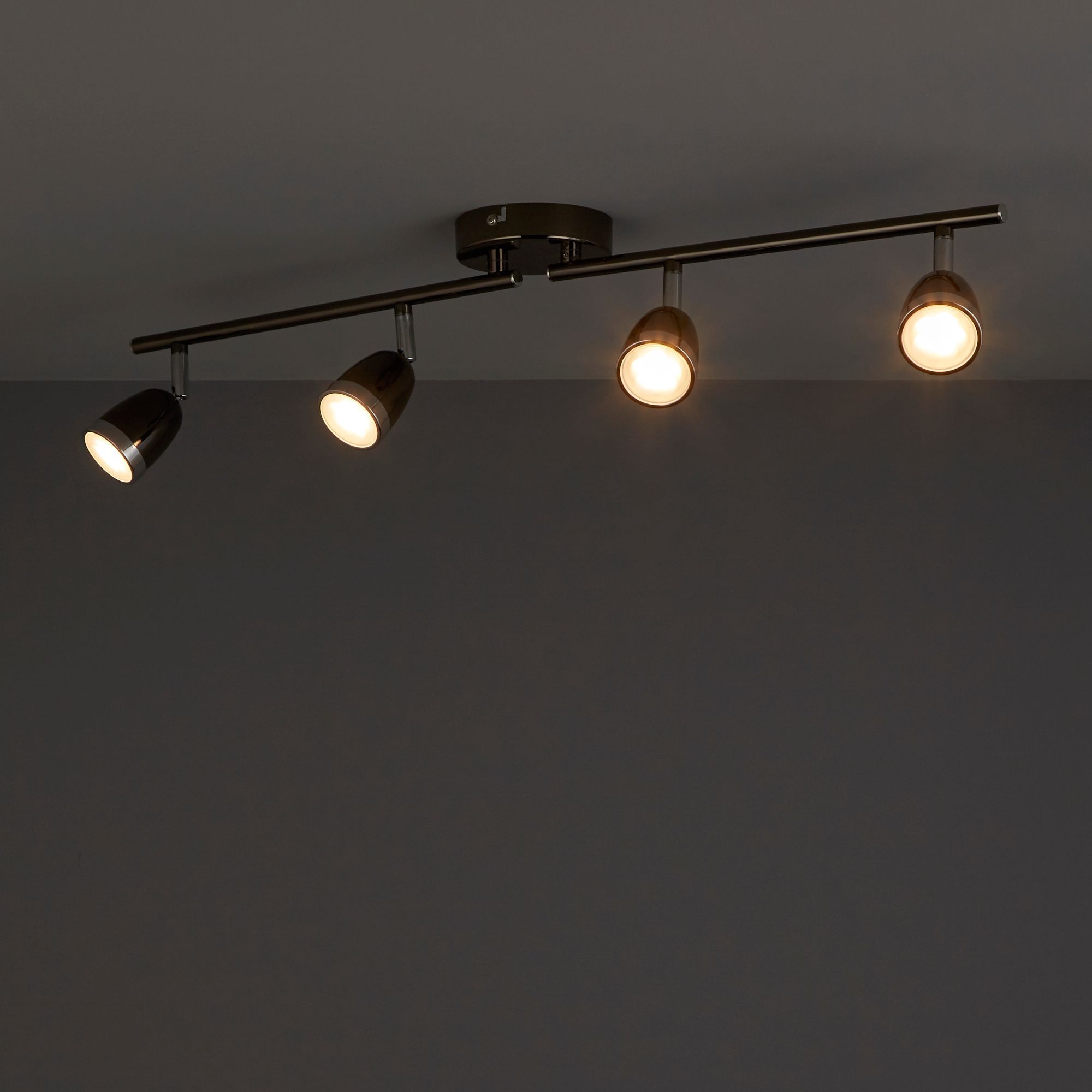 Apheliotes Gloss Black Chrome effect 4 Light Spotlight