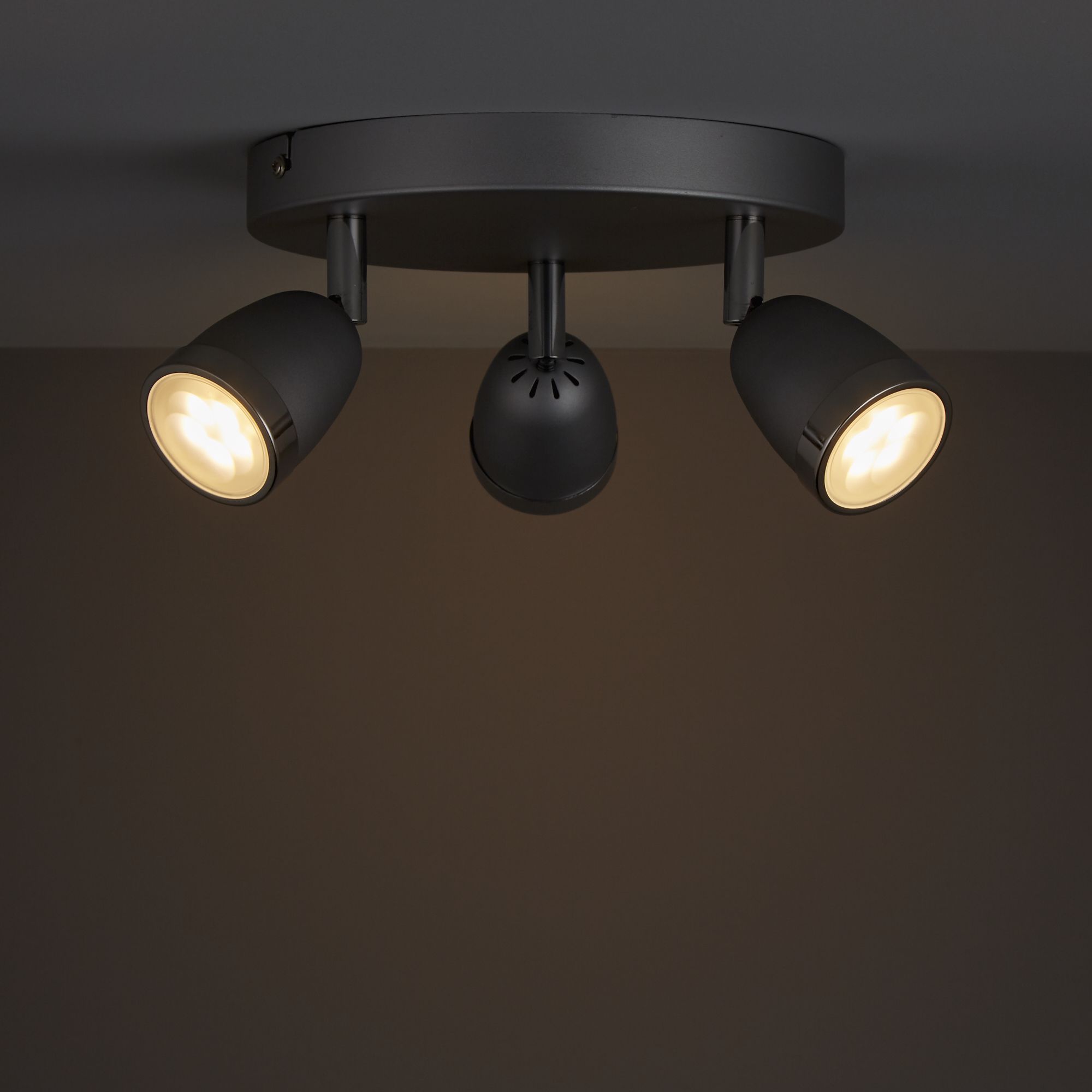 Apheliotes Silver effect 3 Light Spotlight