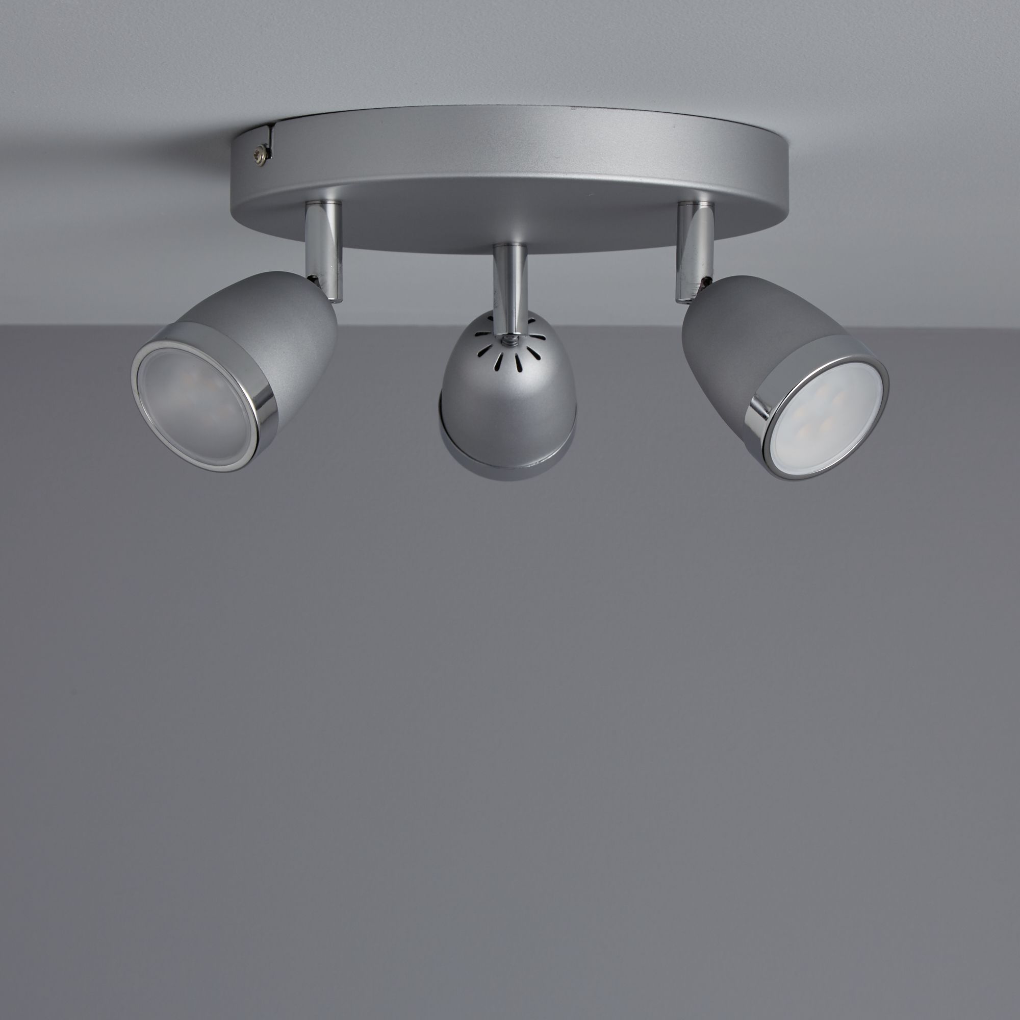 Apheliotes Silver effect 3 Light Spotlight