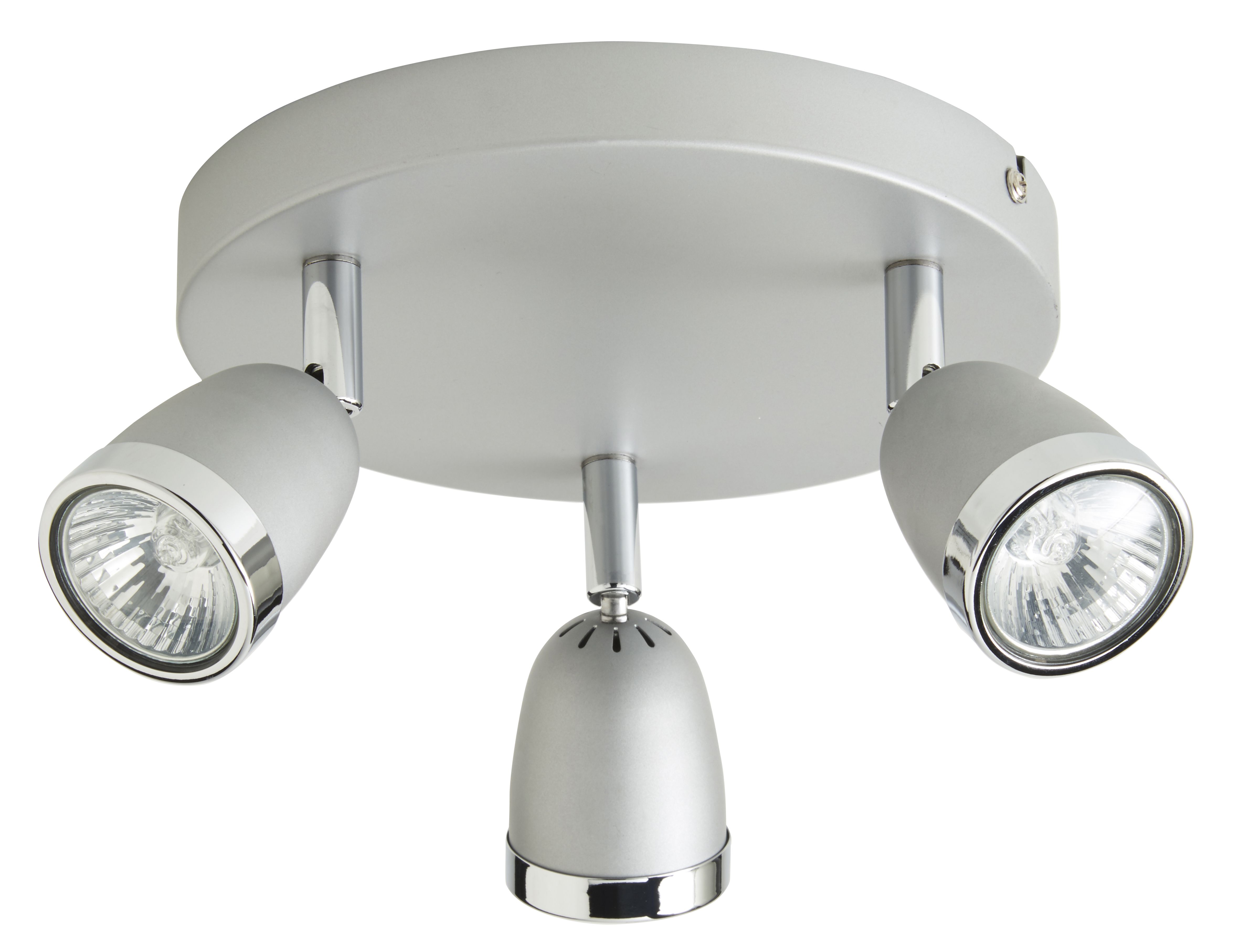 Apheliotes Silver effect 3 Light Spotlight