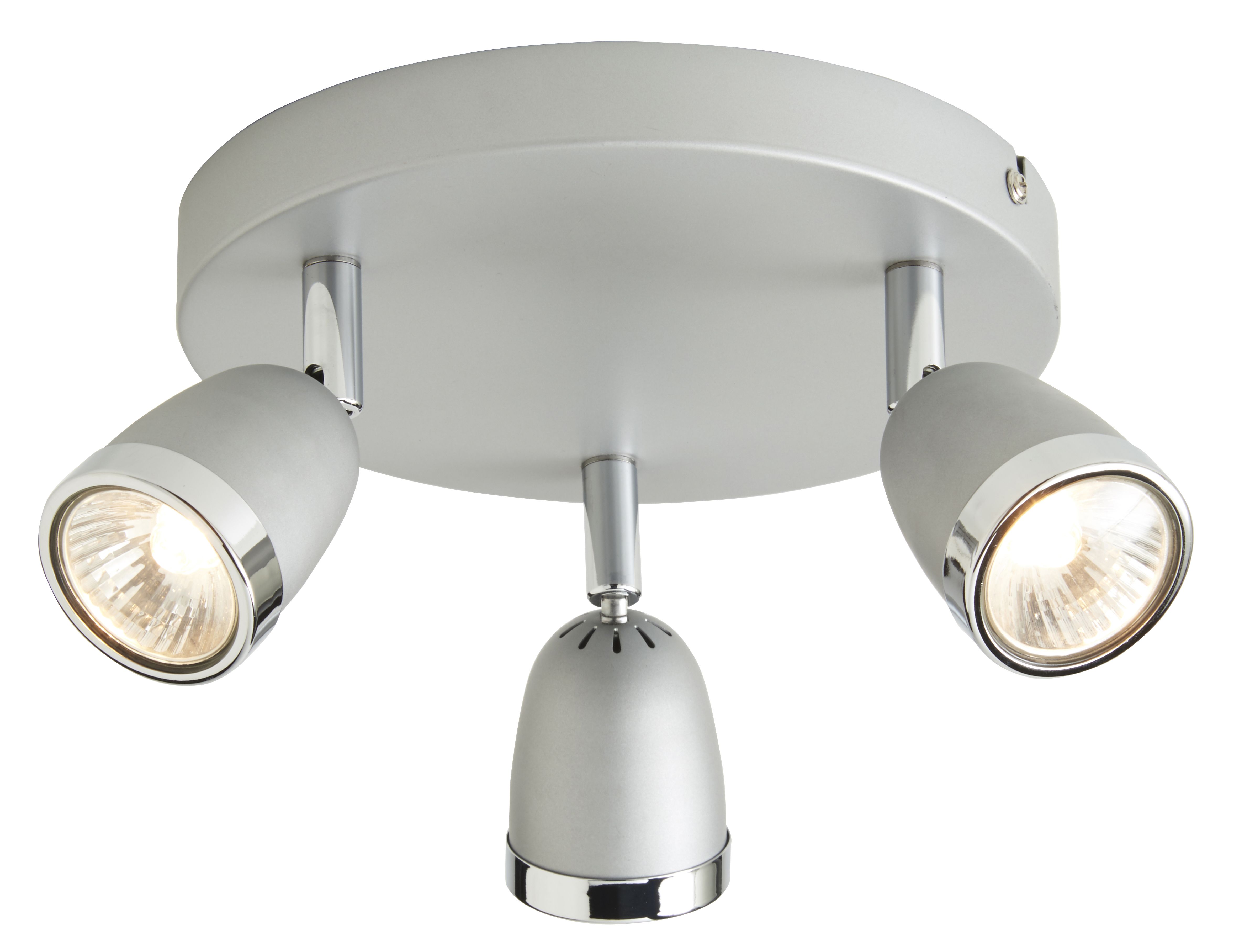 Apheliotes Silver effect 3 Light Spotlight