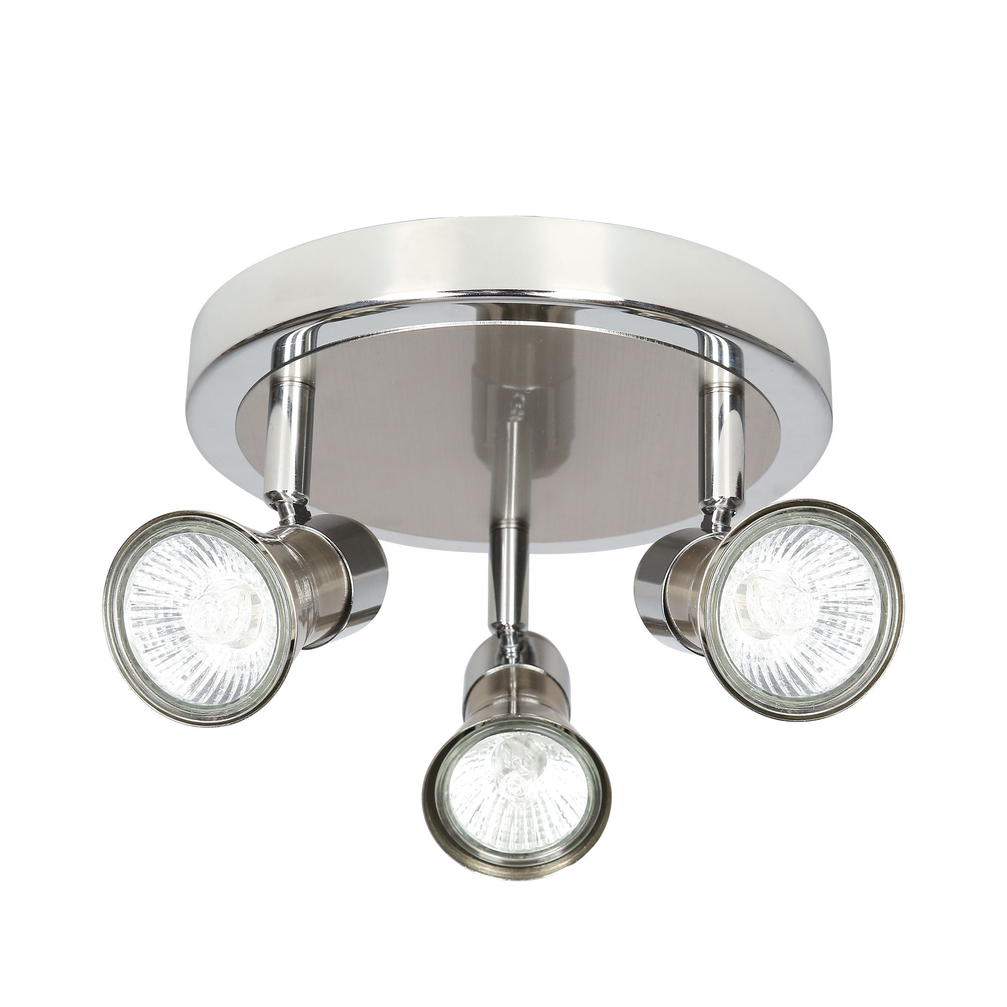 Aphroditus Modern Satin Nickel effect 3 Light Spotlight