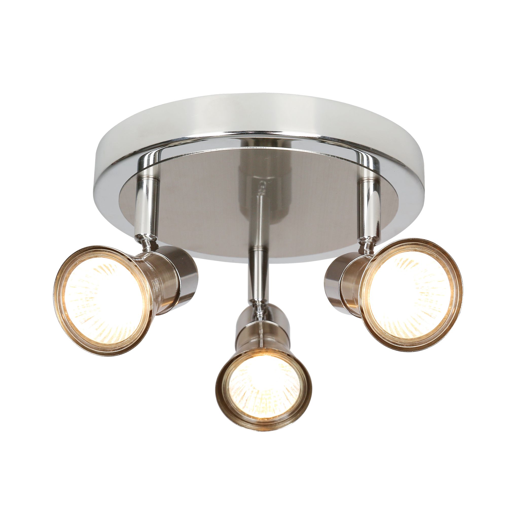 Aphroditus Modern Satin Nickel effect 3 Light Spotlight