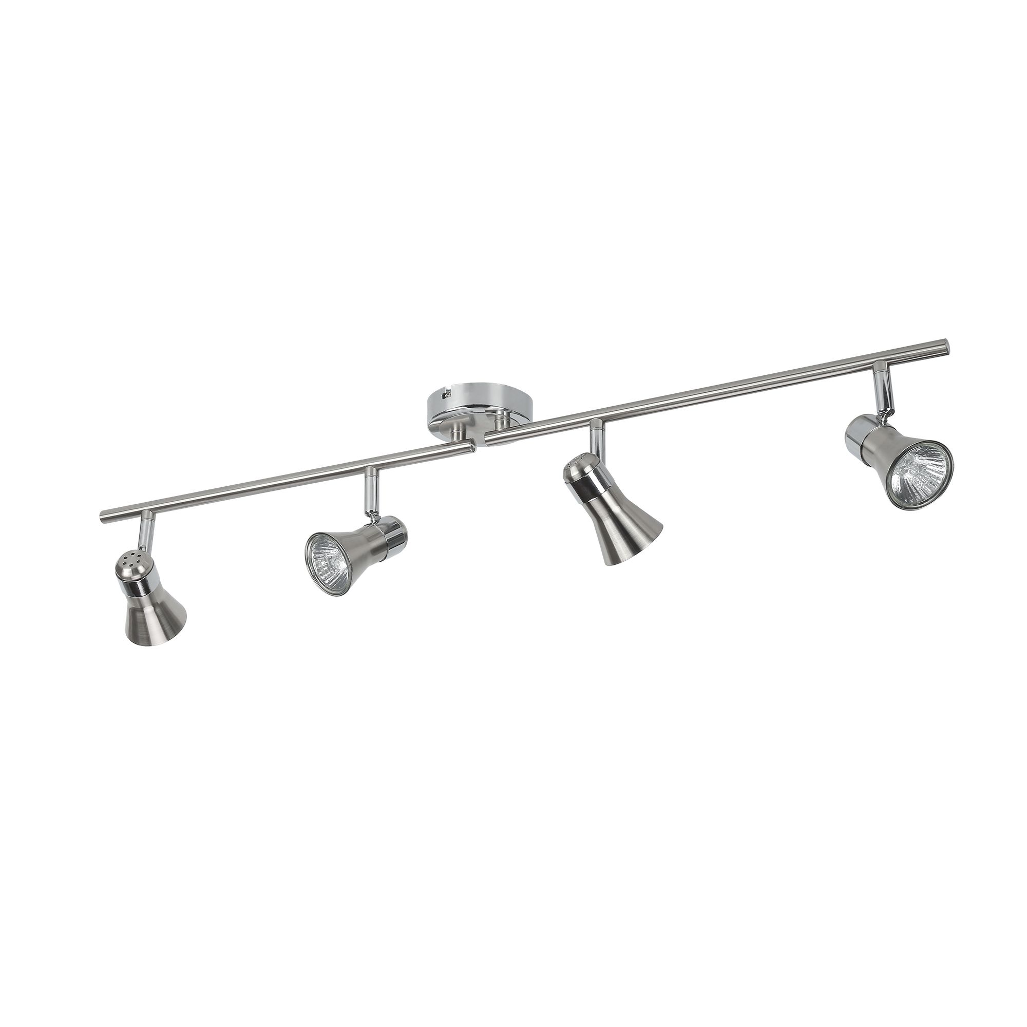 Aphroditus Modern Satin Nickel effect 4 Light Spotlight