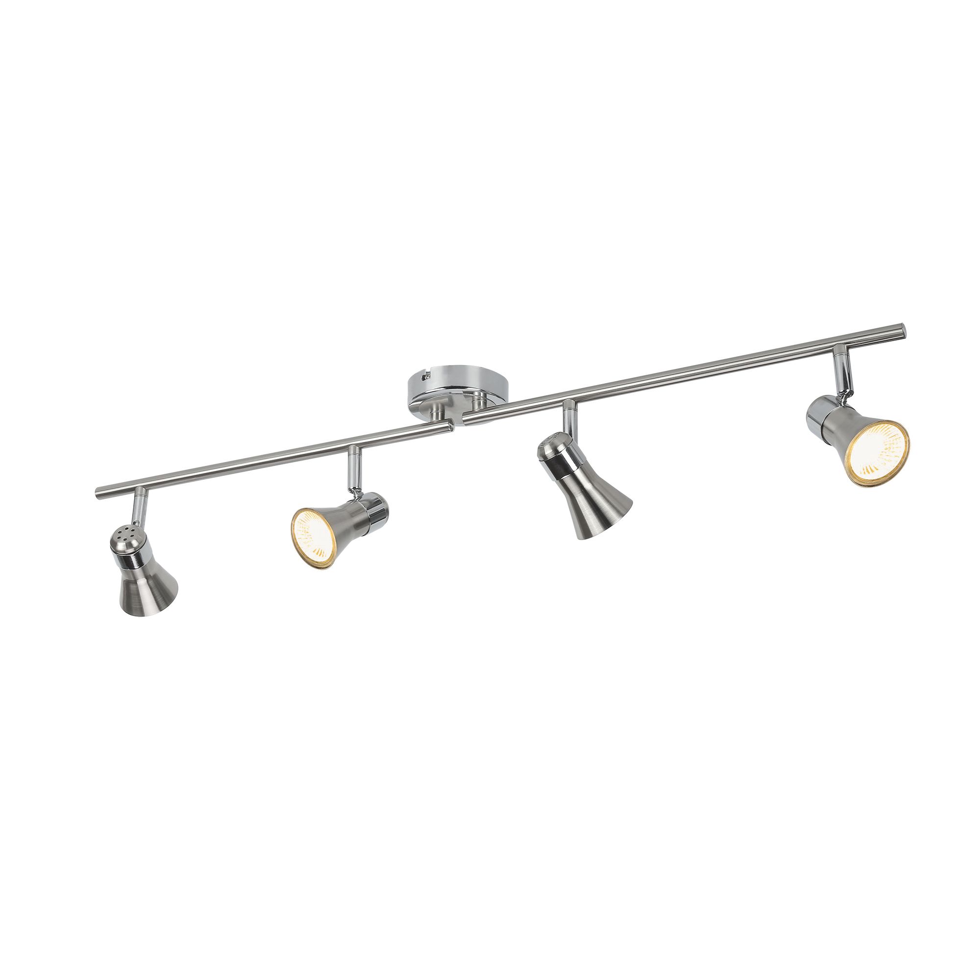 Aphroditus Modern Satin Nickel effect 4 Light Spotlight