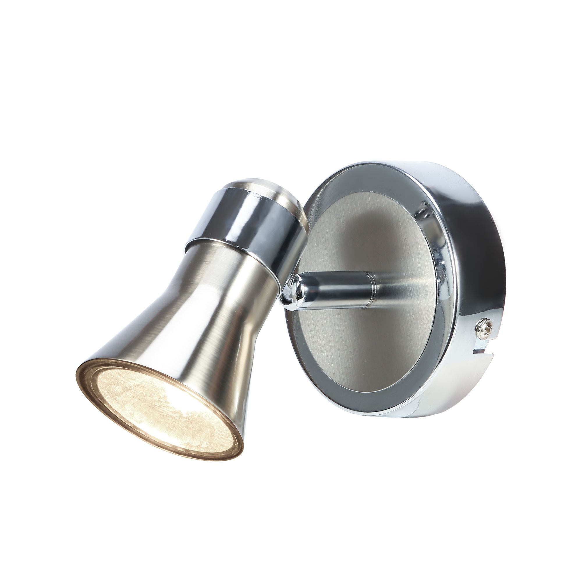 Aphroditus Modern Satin Nickel effect Spotlight