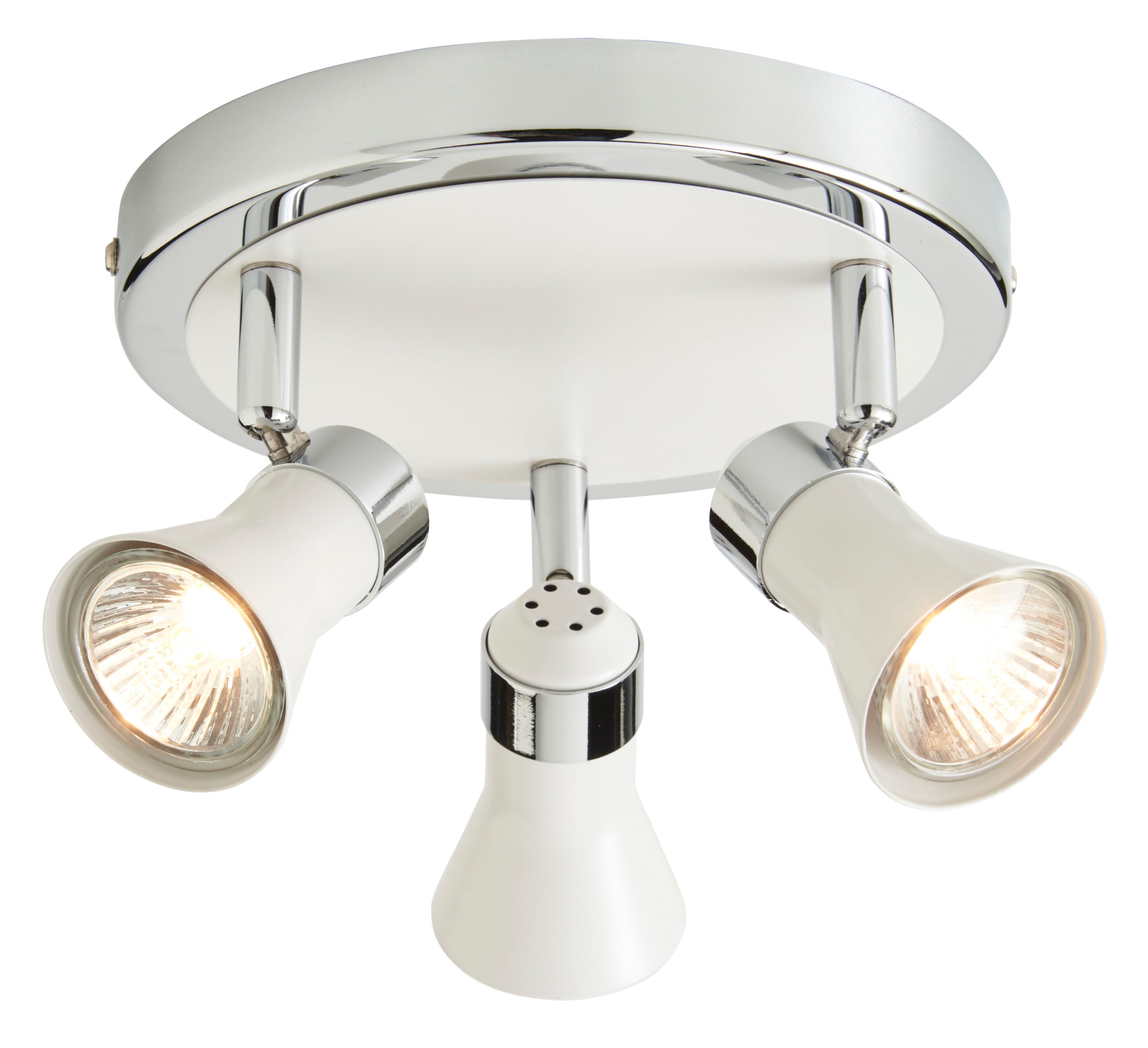 Aphroditus White Chrome effect 3 Light Spotlight