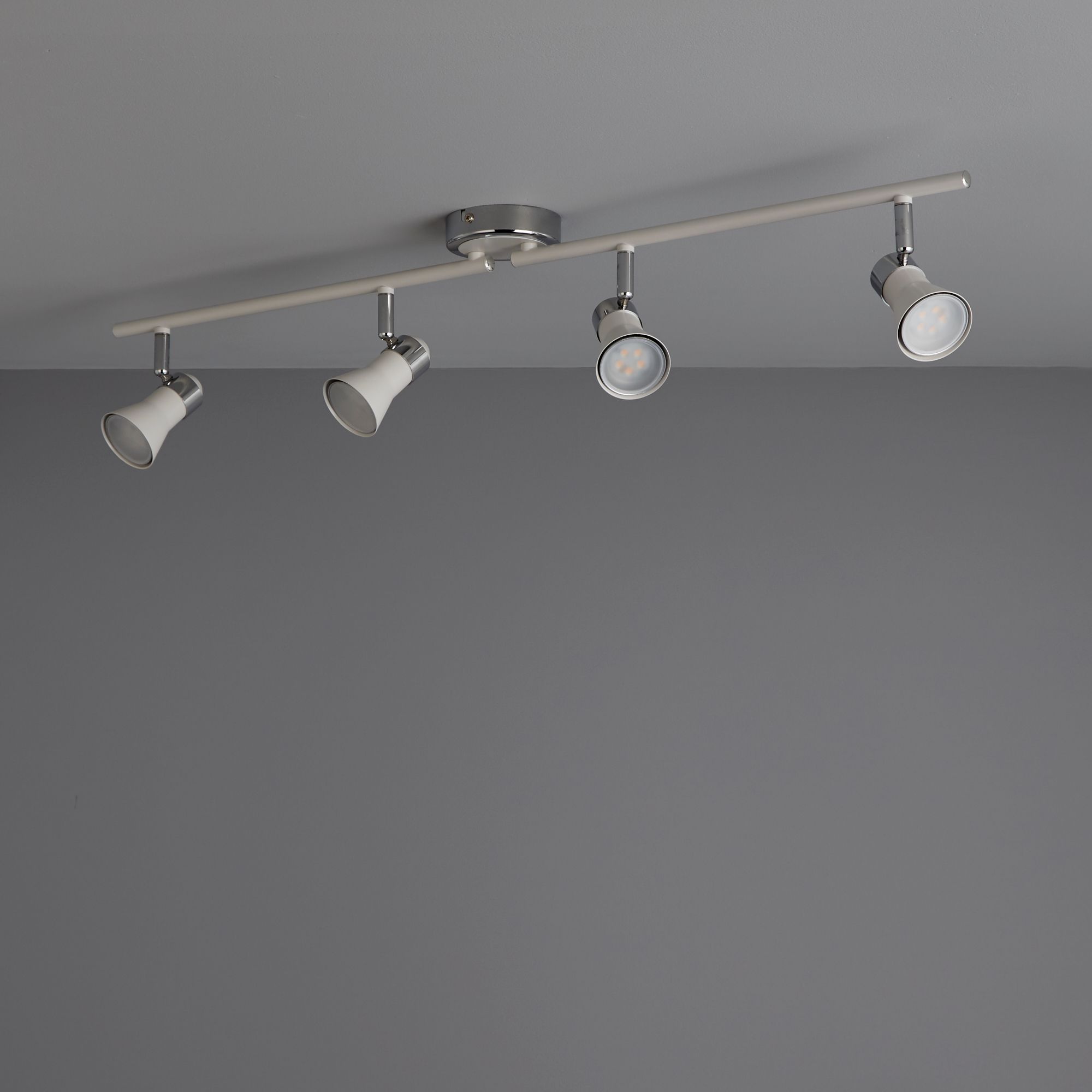 Aphroditus White Chrome effect 4 Light Spotlight