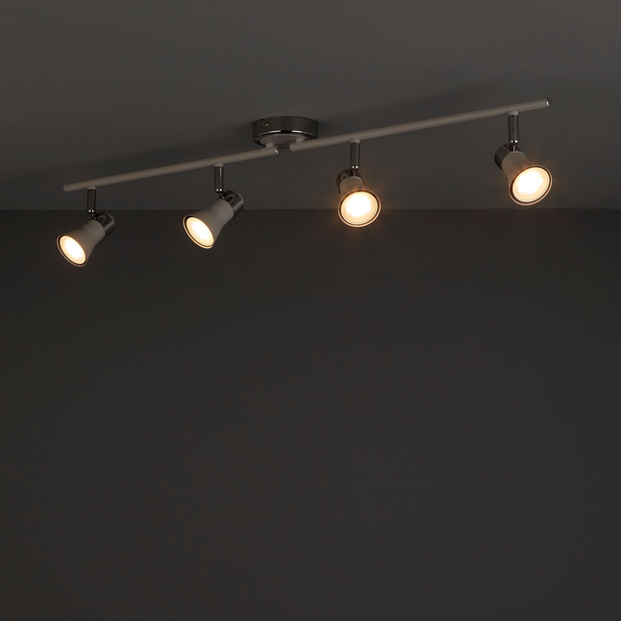 Aphroditus White Chrome effect 4 Light Spotlight