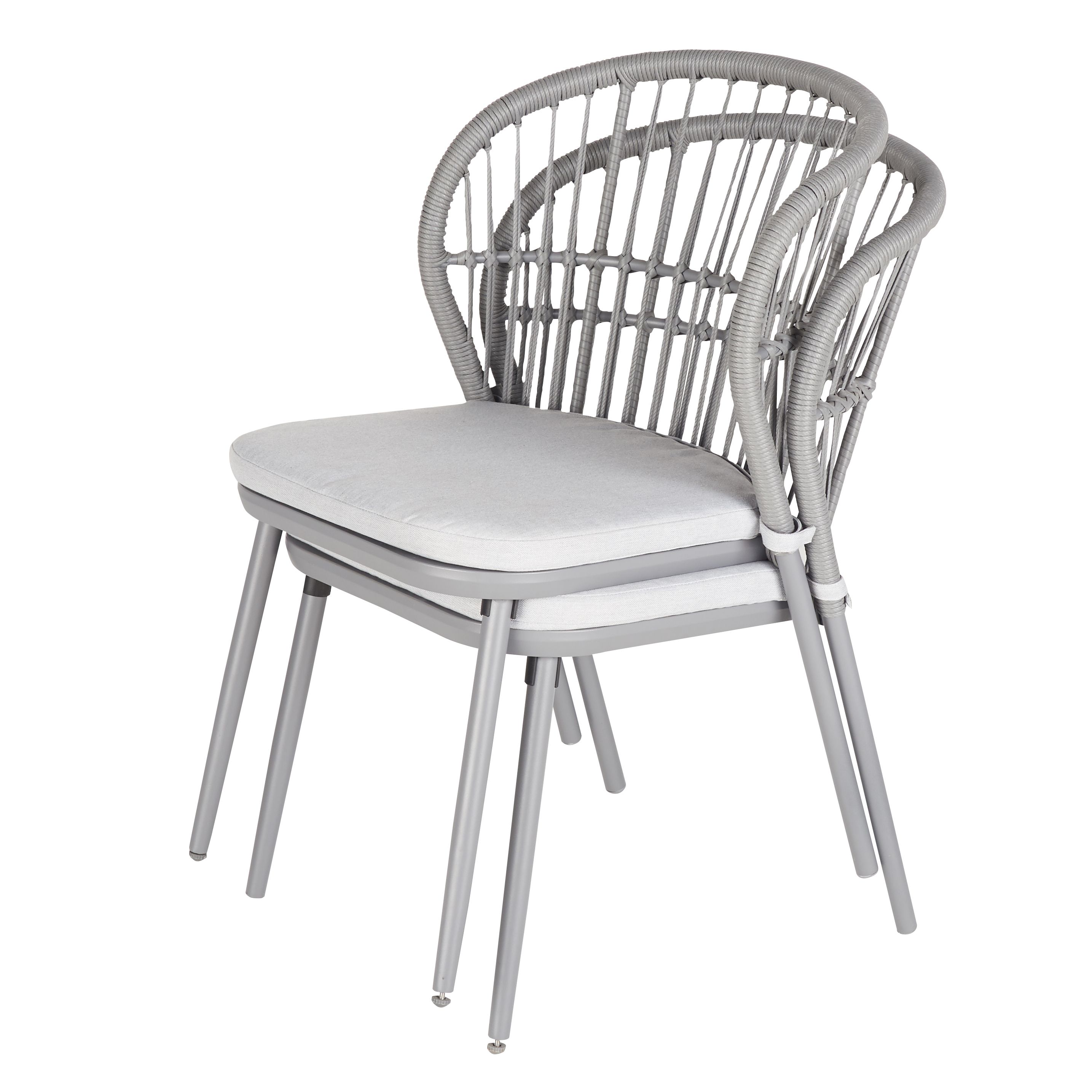 Apolima Steel grey Metal 2 seater Bistro set DIY at B Q