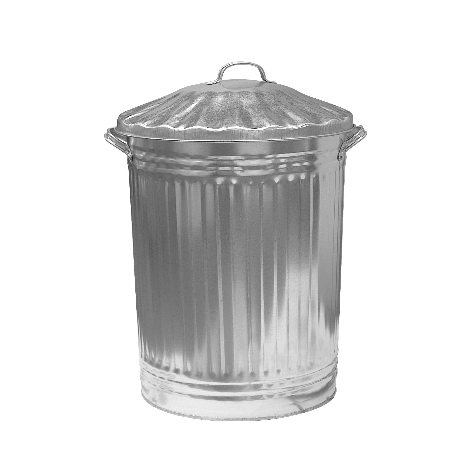 White metal clearance dustbin