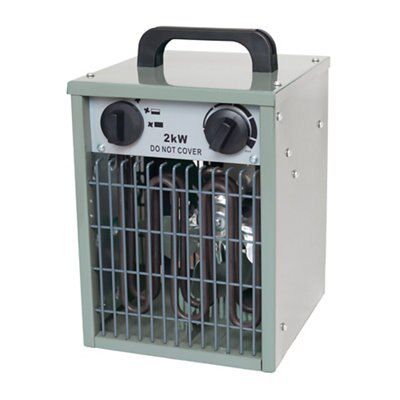 Apollo Grey Electric Greenhouse heater 2kW