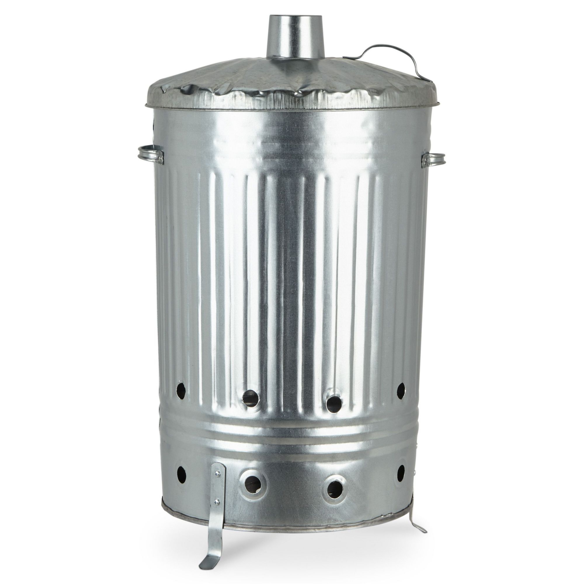 Apollo Galvanised Incinerator Bin 80Ltr - Screwfix