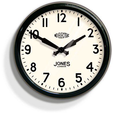 Apollo Retro Black Quartz Clock