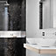 Aquadry Black Marble effect 1 sided Shower Wall panel kit (L)2400mm (W)1000mm (T)10mm