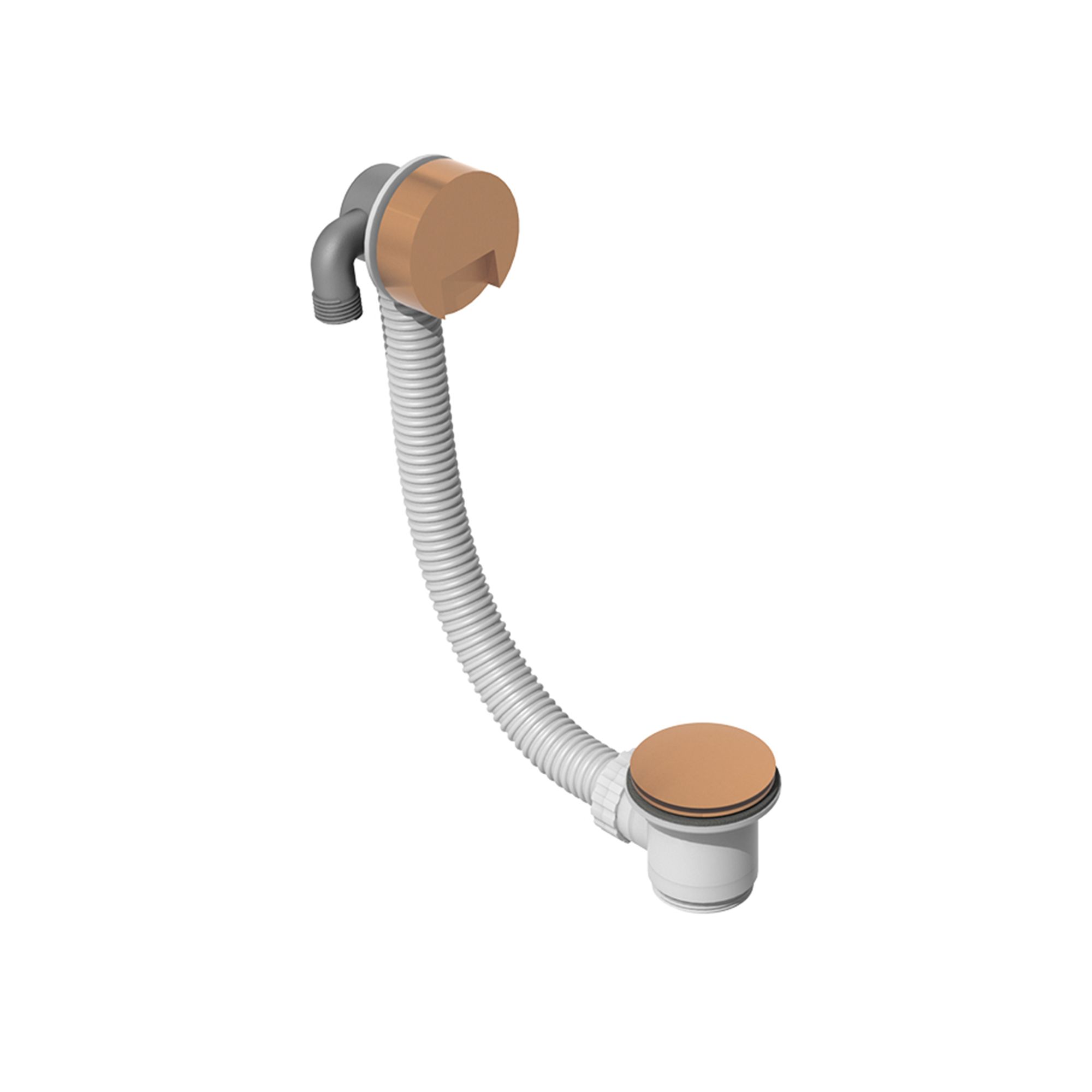 Aquadry Bronze effect Overflow bath filler 60mm