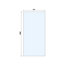 Aquadry Cassien Chrome effect Rectangular Wet room glass screen kit & Wall-mounted bar (H)200cm (W)100cm