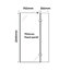 Aquadry Cassien Matt Black Fixed Walk-in Front & pivot return panel (H)2000mm (W)700mm (T)8mm