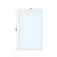 Aquadry Cassien Matt Black Rectangular Wet room glass screen kit & Ceiling-mounted bar (H)200cm (W)120cm