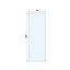 Aquadry Cassien Matt Black Rectangular Wet room glass screen kit & Wall-mounted bar (H)200cm (W)70cm
