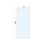 Aquadry Cassien Matt Black Rectangular Wet room glass screen kit & Wall-mounted bar (H)200cm (W)80cm