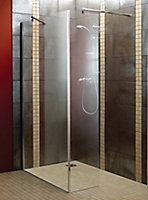 Aquadry L-shaped Bath screen, (W)1200mm