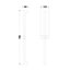 Aquadry Oria Black Matt Straight Shower riser rail, 78.8cm