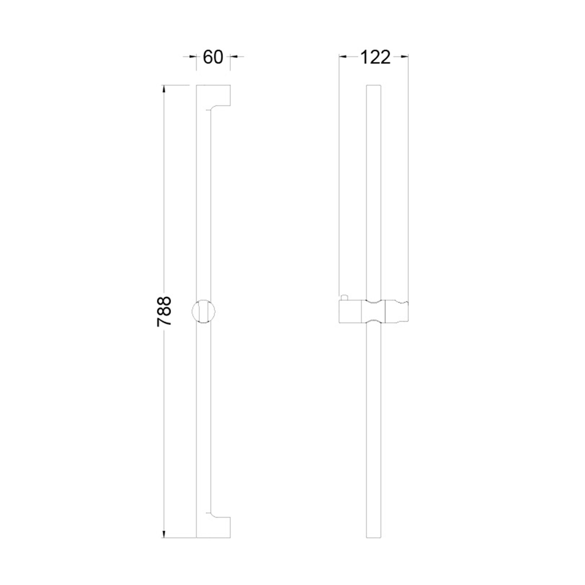 Aquadry Oria Bronze effect Shower riser rail