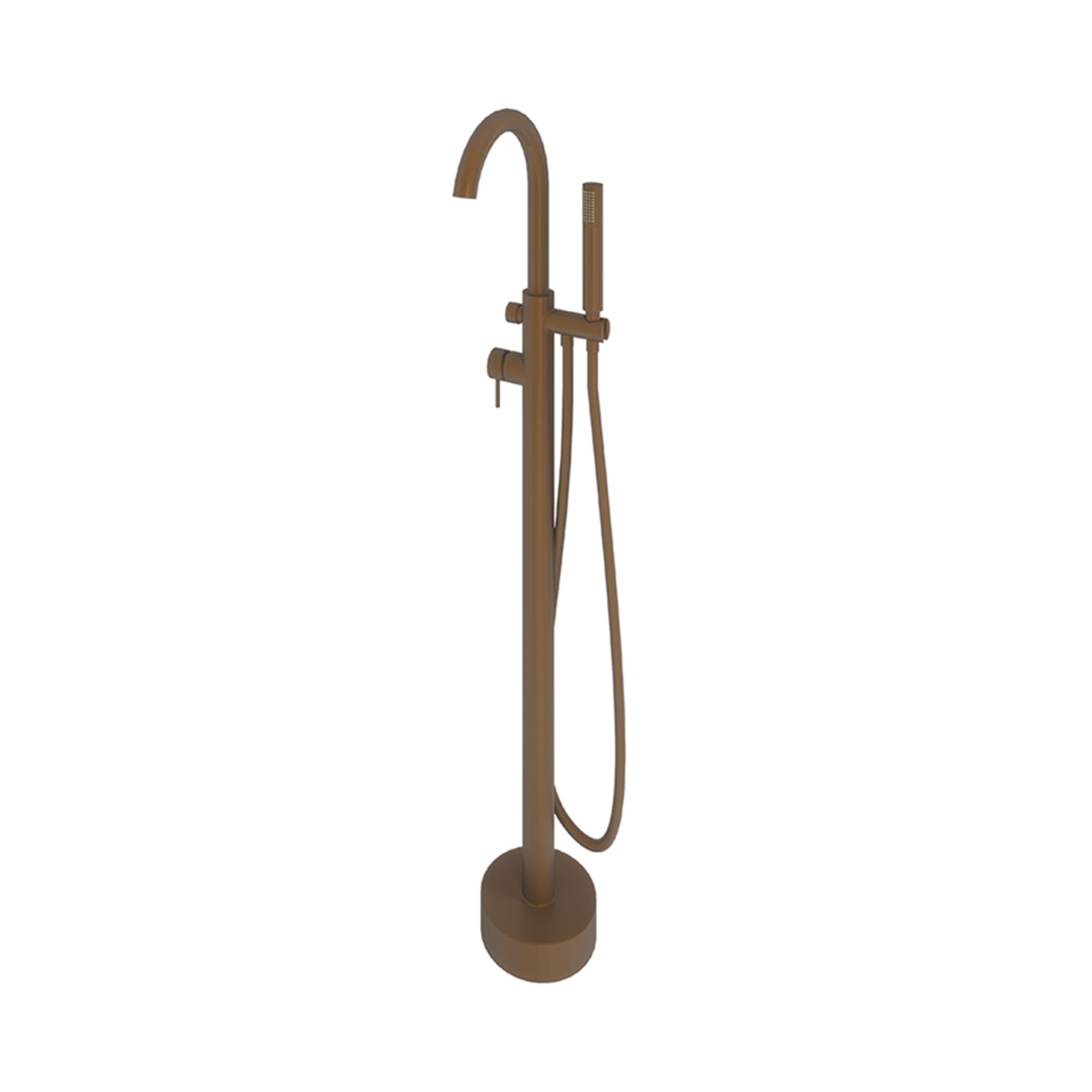 Aquadry Oria Brushed Bronze effect Freestanding Mono shower mixer 