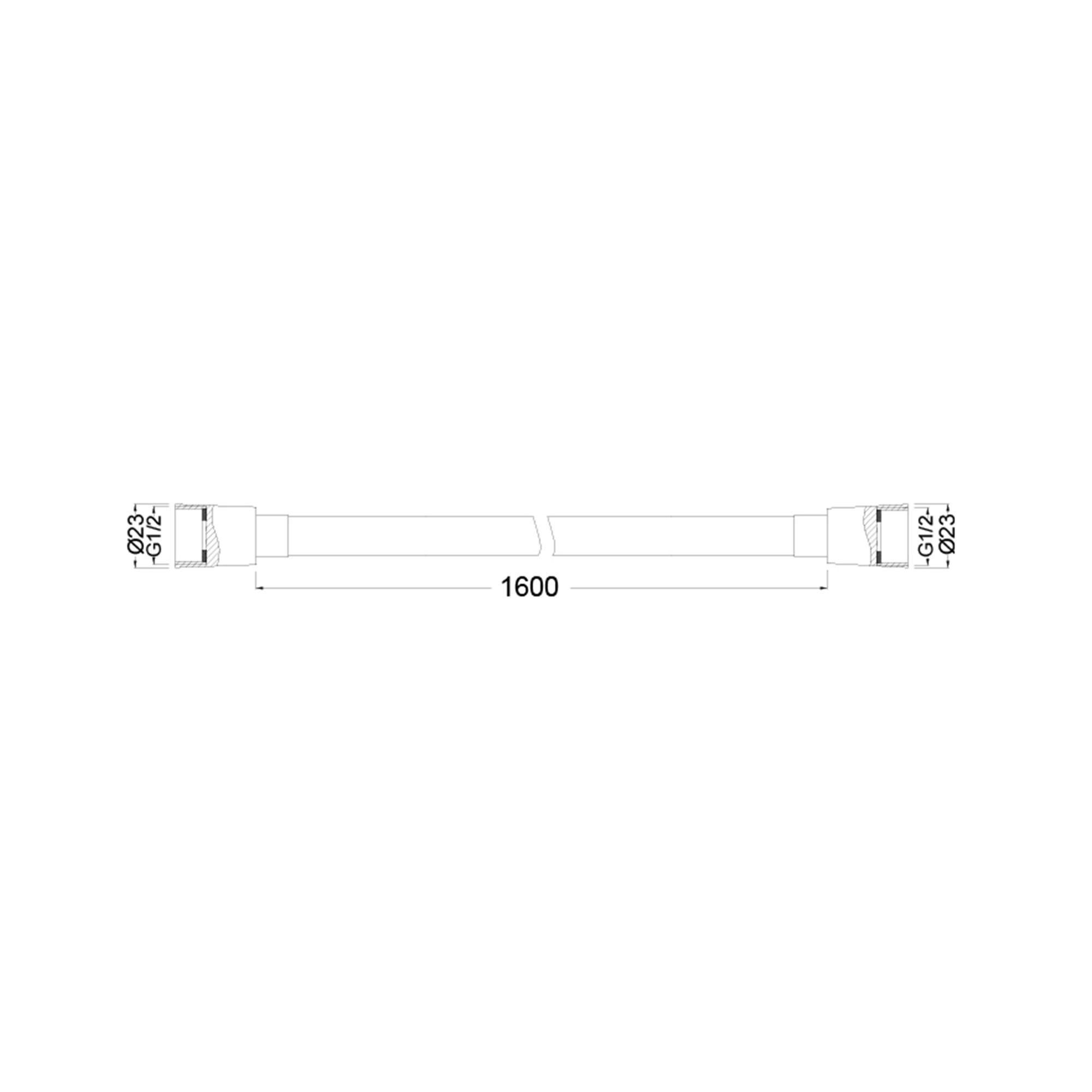 Aquadry Oria Chrome effect PVC Shower hose - 3