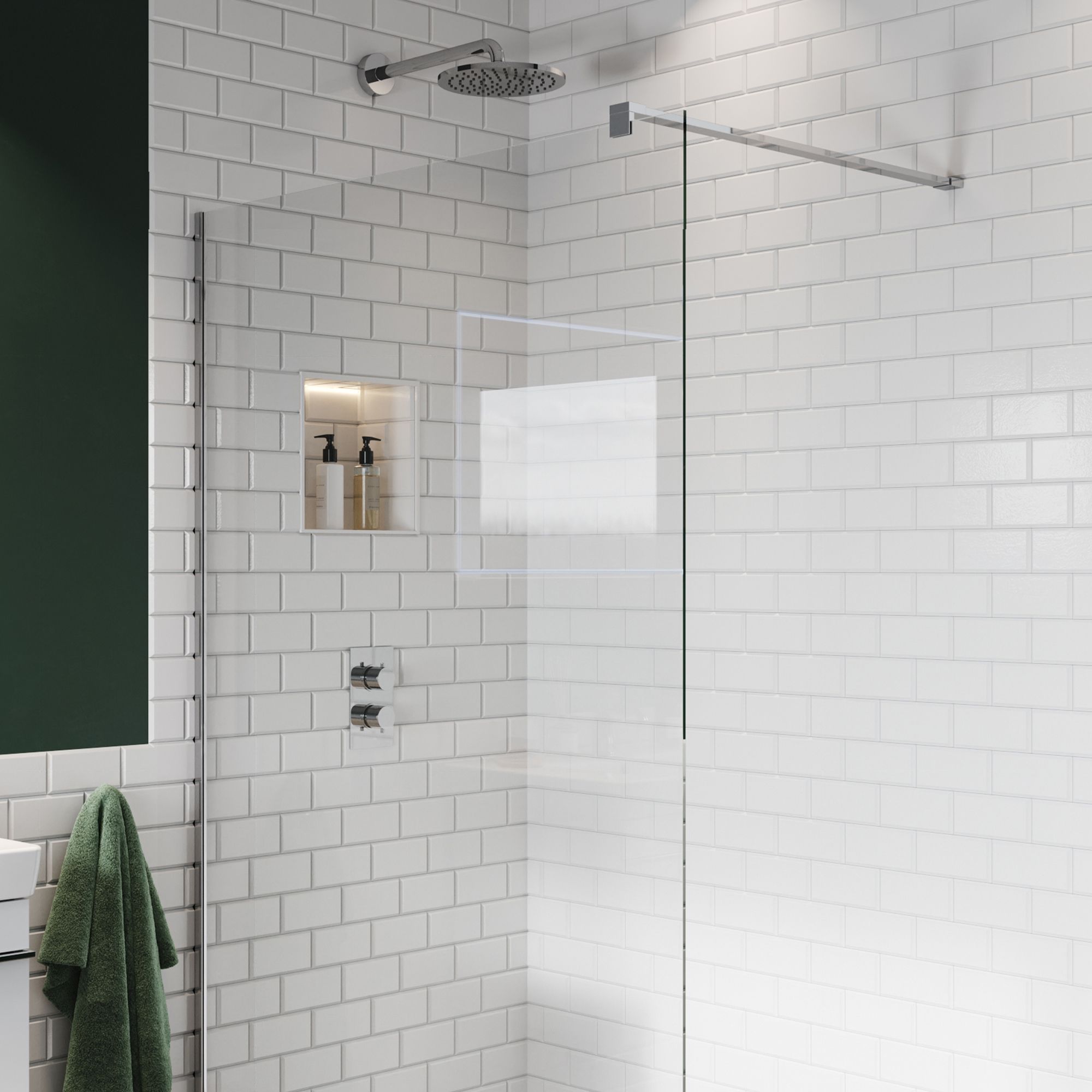 Aquadry Oria Chrome effect Shower arm