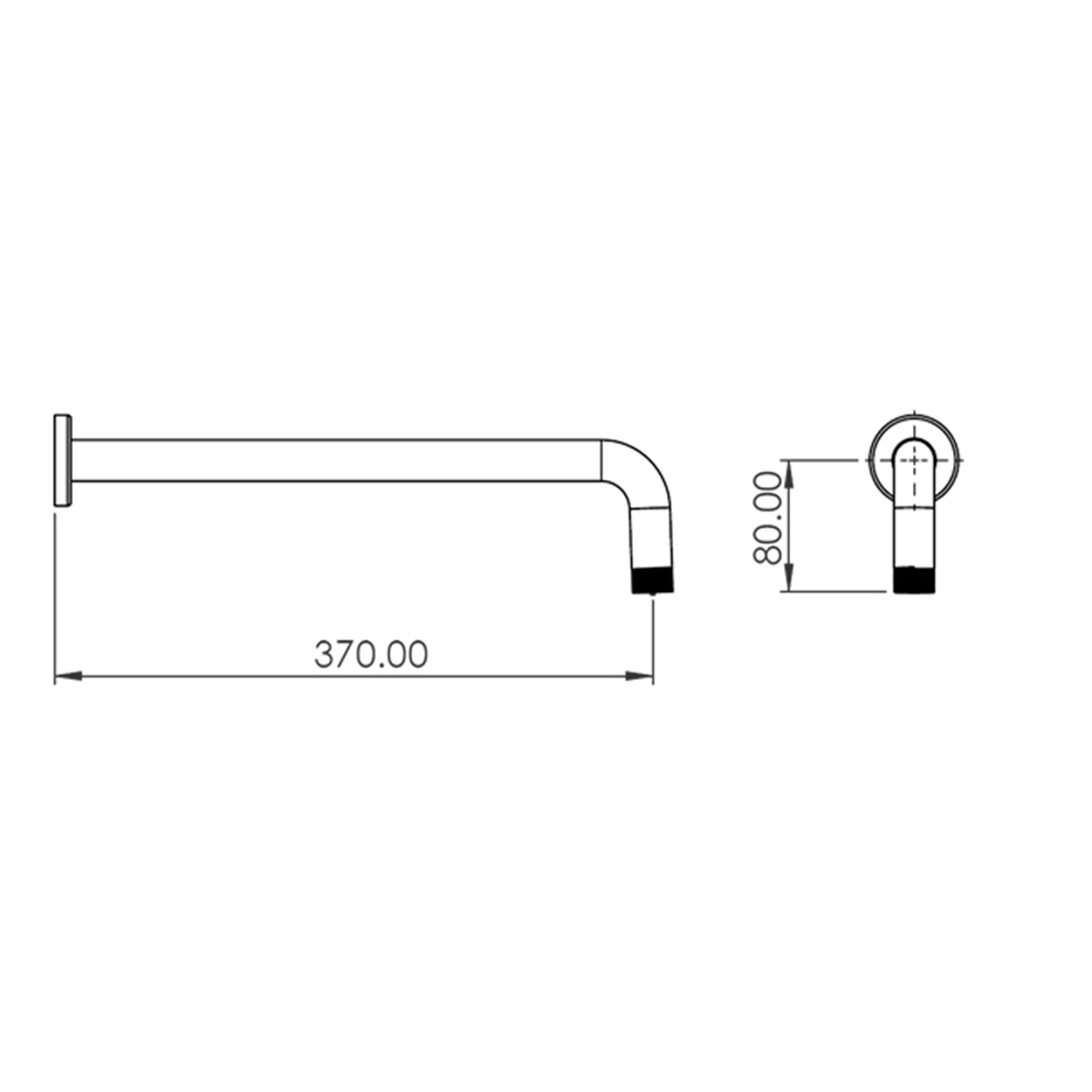 Aquadry Oria Gloss Chrome effect Wall-mounted Shower arm - 3