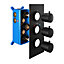 Aquadry Oria Matt Black 3 outlet Wall Diverter Shower mixer