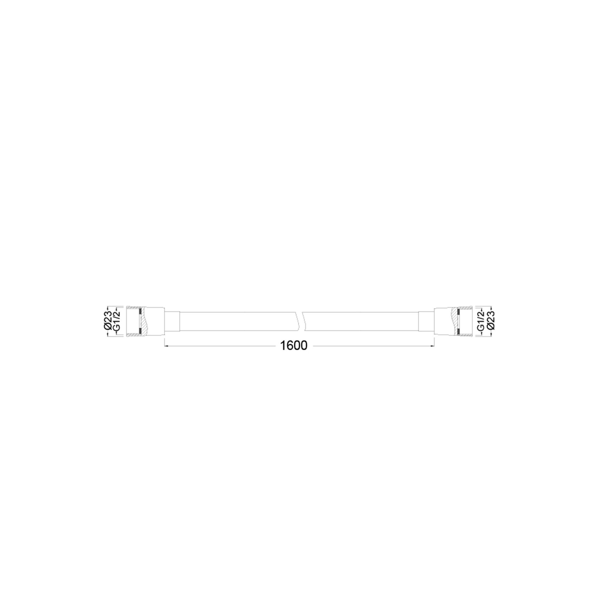 Aquadry Oria Black Polyvinyl chloride (PVC) Shower hose
