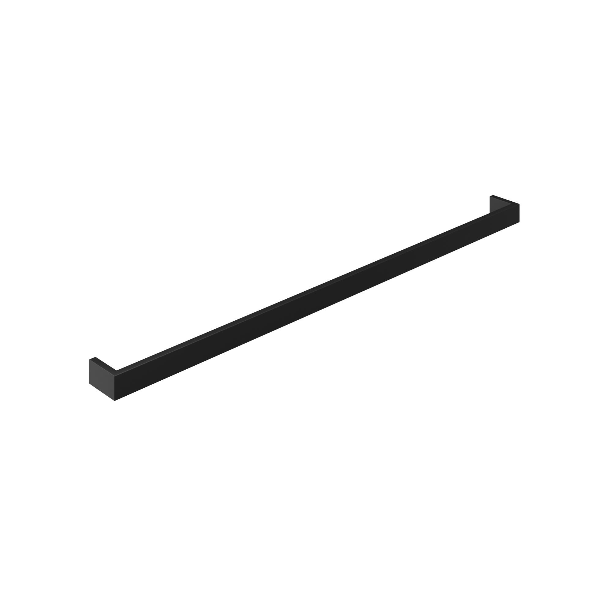 Aquadry Oria Matt Black Stainless steel Wall-mounted Towel rail (W)79cm - 3