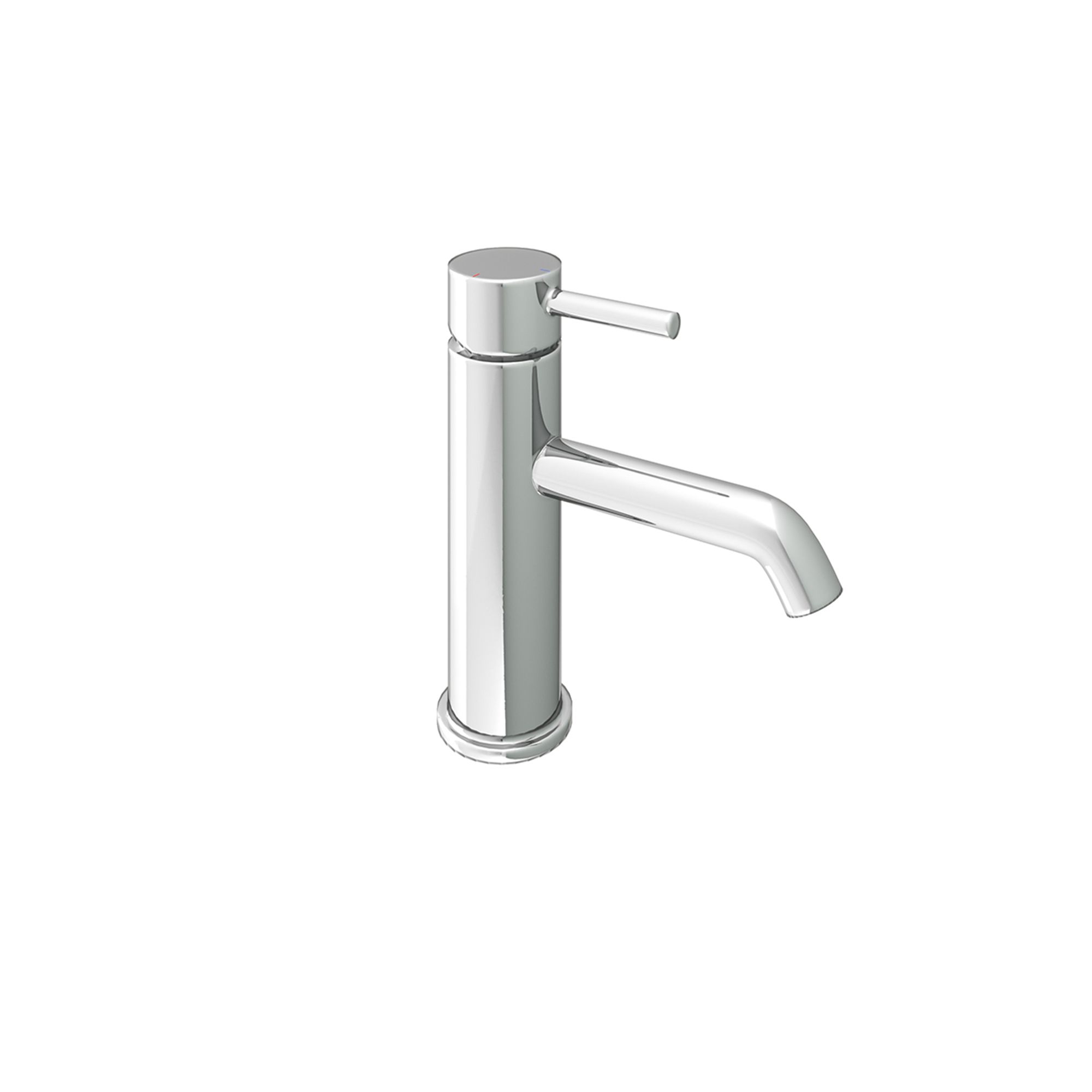 Aquadry Oria Small tall Gloss Chrome effect Deck-mounted Thermostatic Sink Mono mixer Tap