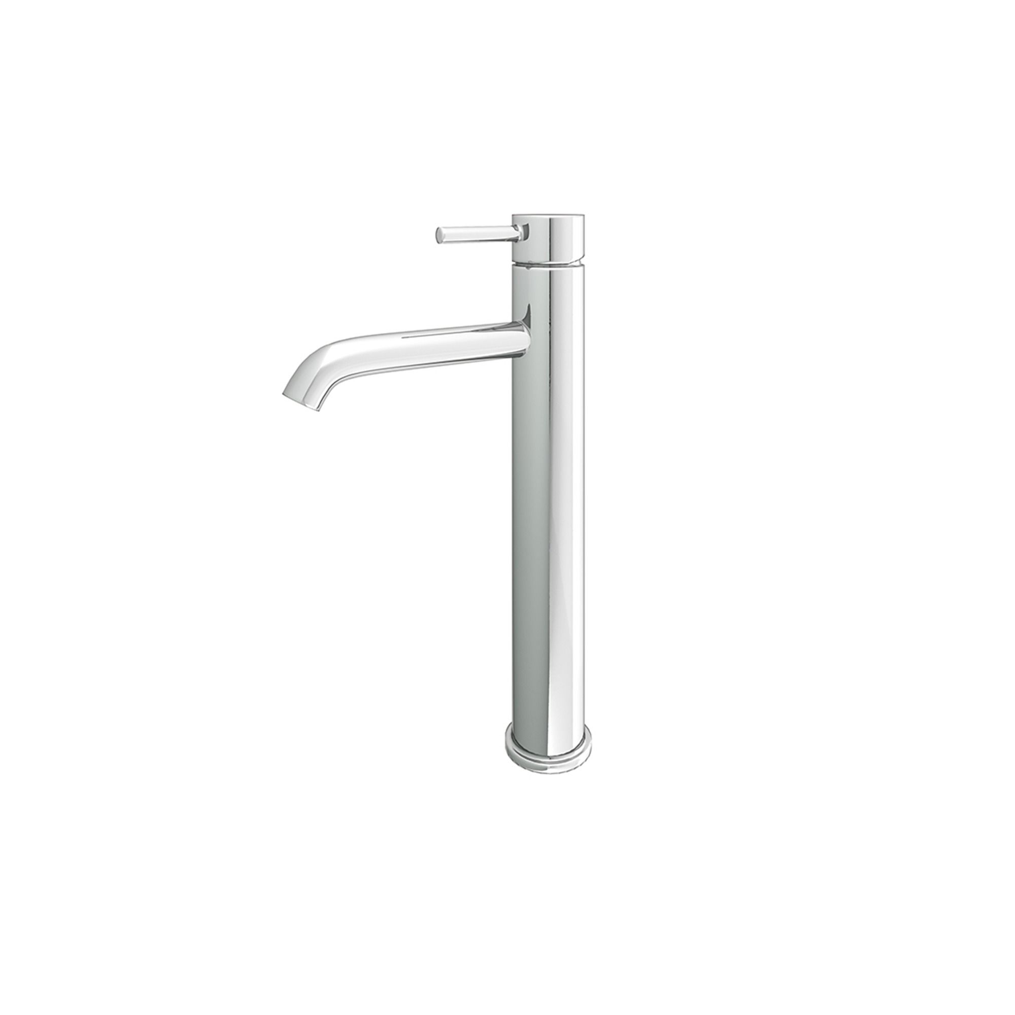 Aquadry Oria Tall Gloss Chrome effect Deck-mounted Thermostatic Sink Mono mixer Tap