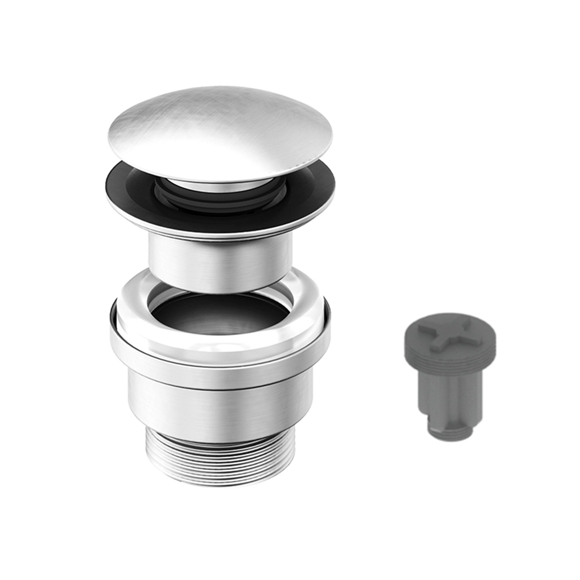 Aquadry Oria Tall Gloss Chrome effect Deck-mounted Thermostatic Sink Mono mixer Tap - 4