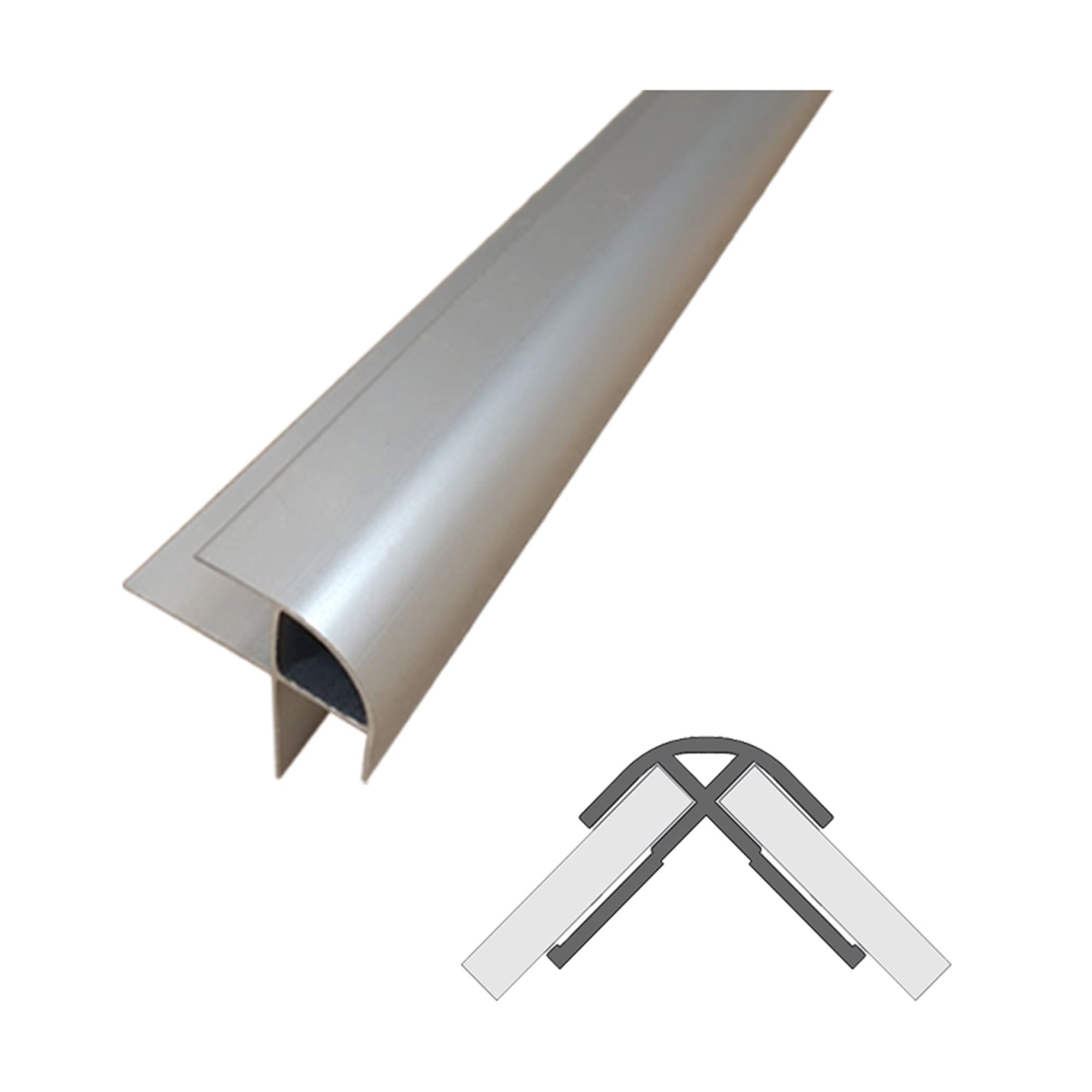Aquadry Panel external corner joint (L)2400mm - Satin